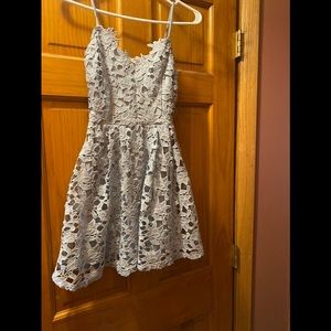 Lace blue dress